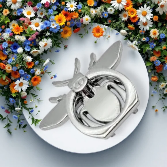Dior Women's Ring Stand Silver Bee 1.8 x 2 inches
